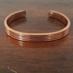 Copper Cuff Bracelet w/magnets
